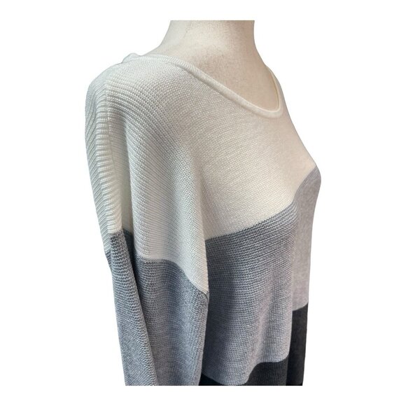 Vince Camuto Women Waffle Stitch Tunic Sweater~Size XXL~Black Stripe~ L1 05 - Picture 4 of 10